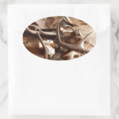 Hirschelche Elch Antler Jagd Geschenkideen Jäger Ovaler Aufkleber (Tasche)