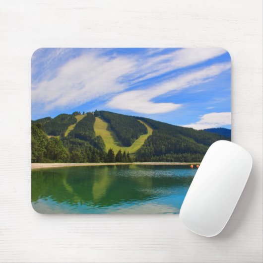 Hirschenkogel im Sommer - Wasser-Reflexionen Mousepad (Mit Mouse)