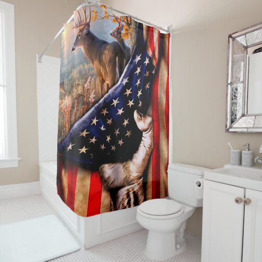 Hirschfahne Duschvorhang (Beispiel)