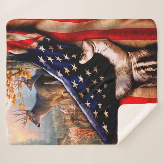 Hirschfahne Sherpadecke (Vorderseite (Horizontal))