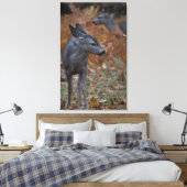 Hirschfamilie- Baby Leinwanddruck (Insitu (Schlafzimmer))