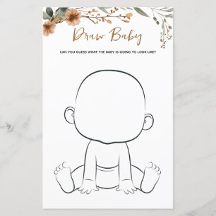 Hirschfamilie Boho Pampas Zeichnete das Baby Showe