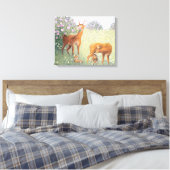 Hirschfamilie Leinwanddruck (Insitu (Schlafzimmer))
