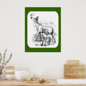 Hirschfamilie Poster (Küche)