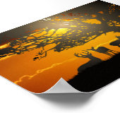 Hirschfamilie Poster (Ecke)