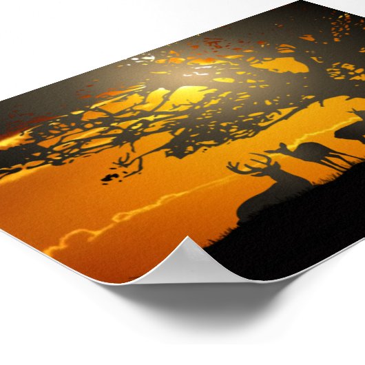 Hirschfamilie Poster (Ecke)