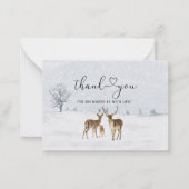 Hirschfamilie und Baby es ist kalt draußen Baby Sc Mitteilungskarte (Vorderseite)