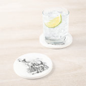 Hirschfamilie Untersetzer (Seite)