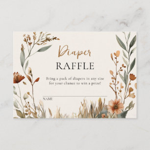 Hirschfamilien Boho Pampas Diaper Raffelkarten Begleitkarte