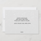 Hirschfamilien Winterschnee Frohe Weihnachten (Rückseite)