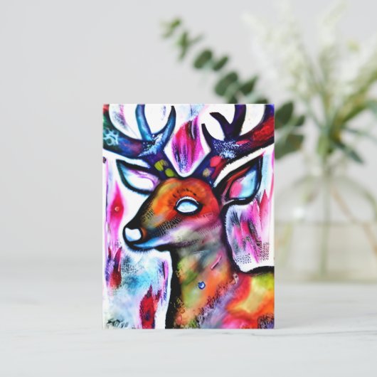 Hirschfarbigkeit Postkarte (Stehend Vorderseite)