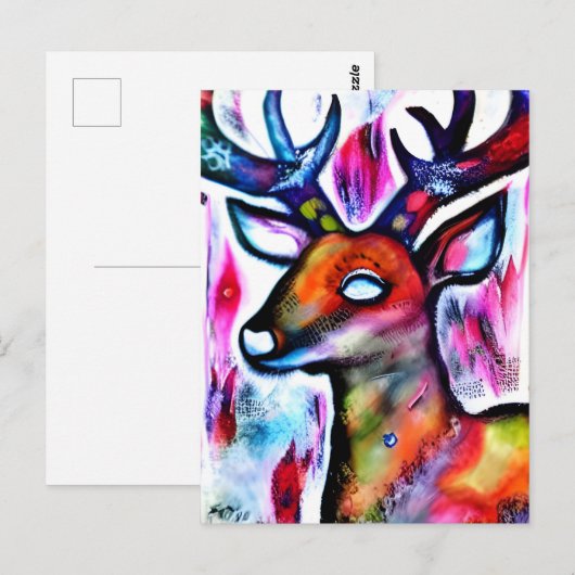 Hirschfarbigkeit Postkarte (Vorne/Hinten)