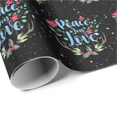 Hirschfäule in Schneeflocken Geschenkpapier (Rolleneckpunkt)