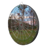 Hirschfeld und rosa SunSet Dartscheibe (Vorderseite rechts)