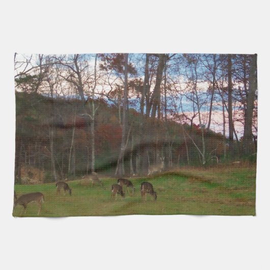 Hirschfeld und rosa SunSet Handtuch (Horizontal)