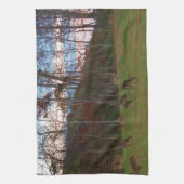 Hirschfeld und rosa SunSet Handtuch (Vertikal)