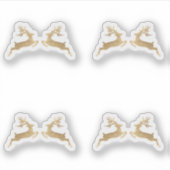 Hirschfest Weihnachtskalender Winter Aufkleber (Vorderseite)