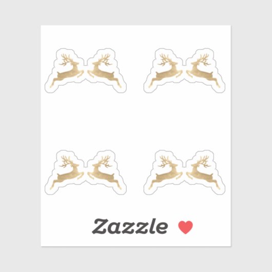 Hirschfest Weihnachtskalender Winter Aufkleber (Blatt)