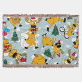 Hirschfest: Weihnachtsmuster Decke (Vorderseite)