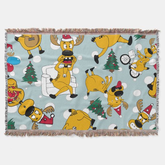 Hirschfest: Weihnachtsmuster Decke (Vorderseite)