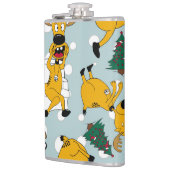 Hirschfest: Weihnachtsmuster Flachmann (Links)