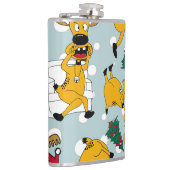 Hirschfest: Weihnachtsmuster Flachmann (Rechts)