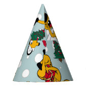 Hirschfest: Weihnachtsmuster Partyhütchen (Rückseite)