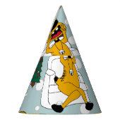 Hirschfest: Weihnachtsmuster Partyhütchen (Links)