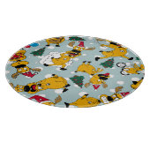 Hirschfest: Weihnachtsmuster Schneidebrett (Ecke)