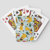 Hirschfest: Weihnachtsmuster Spielkarten (Rückseite)