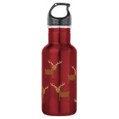 Hirschflasche mit Name Edelstahlflasche (Vorderseite)