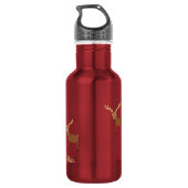 Hirschflasche mit Name Edelstahlflasche (Rückseite)
