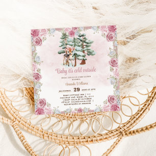 Hirschflora Niedlich Baby Girl Dusche Einladung