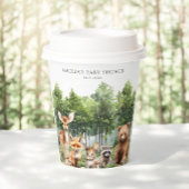 Hirschfox Grüne Waldtiere Kinderdusche Pappbecher