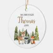 Hirschfoxwald Big Brother Weihnachtsgeschenk Keramik Ornament (Links)
