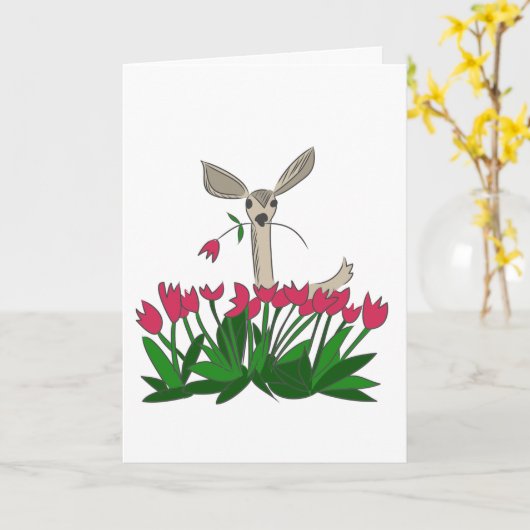 Hirschfreund Karte (Gelbe Blume)