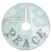 Hirschfrieden und -regen polyester weihnachtsbaumdecke (Vorderseite)