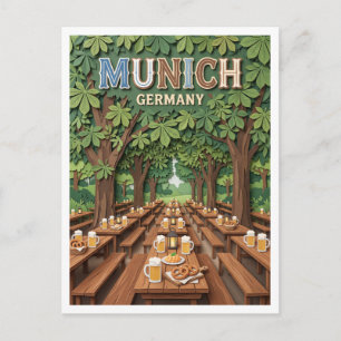 Hirschgarten München Deutschland Postkarte