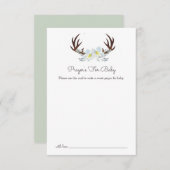 Hirschgebet für Baby Einladung (Vorne/Hinten)