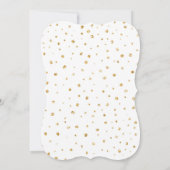 Hirschgeburt einladen Woodland Gold Pink Floral Einladung (Rückseite)