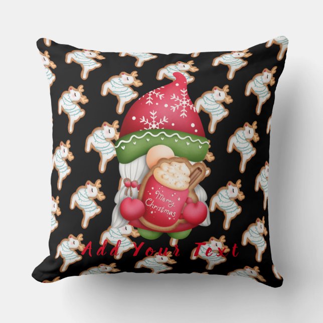 Hirschgenom Anpassen von Text und Farbe 20"X20" Kissen (Vorderseite)