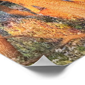 Hirschgesicht in Baumposter Poster (Ecke)