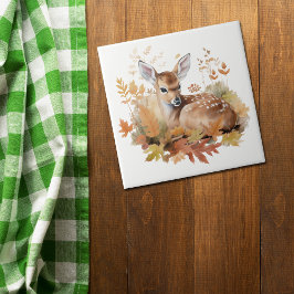 Hirschgewächse im Herbst Fliese