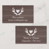 Hirschgewächse Logo Braun rustikales Holz Brauerei Begleitkarte (Vorne/Hinten)