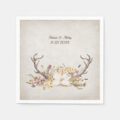 Hirschgewächse mit Blume Serviette (Vorderseite)