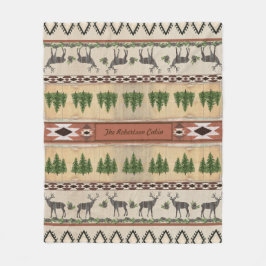 Hirschgewächse Rustikale Waldhütte Familienname Fleecedecke