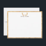 Hirschgewächse Rustikaler Jagdjäger Mitteilungskarte<br><div class="desc">Das Design ist individuell und umfasst Holzhirsche, eine Holzrahmen und eine Holzrückseite. Klicken Sie auf die Schaltfläche Anpassen, wenn Sie die Designelemente anpassen und/oder den Text weiter verändern möchten! Variationen dieses Designs, zusätzliche Farben sowie koordinierende Produkte sind in unserem Shop, zazzle.com/store/doodlelulu verfügbar. Kontaktieren Sie uns, wenn Sie dieses Design für...</div>