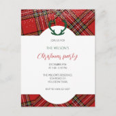 Hirschgewächse Rustikales Rottartan-Muster Postkarte (Vorderseite)