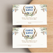 Hirschgeweih für rustikale Babydusche - Gewinnkart Begleitkarte