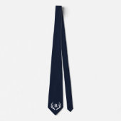 Hirschgeweihe Herren Blau und Weiß Krawatte (Vorderseite)